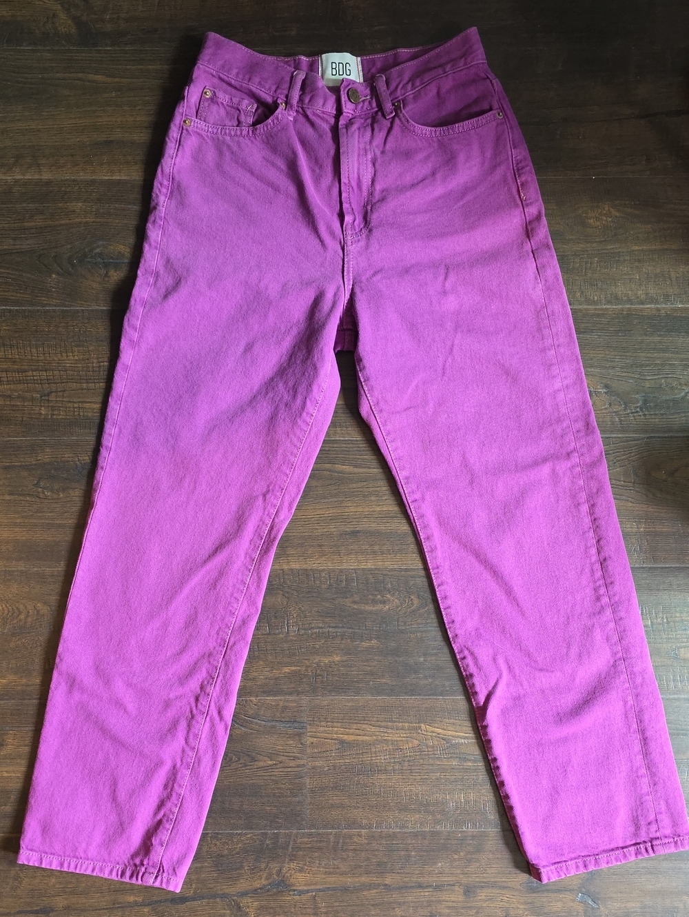 BDG Straight-Leg Jeans in Vibrant Magenta